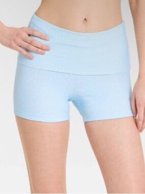 JoyLab Light Blue & White Polka Dot Women’s Low Rise Active Shorts